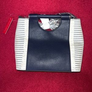 Kelly & Katie Navy Blue Striped Clutch**NEW W/TAGS**